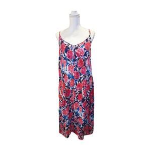 Fuzzi Print Sleeveless Midi Dress, Size 44/US 8